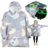 Gloeiende kinderhoodie met dekentje