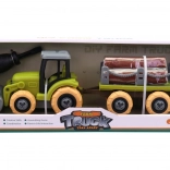 Tractor met aanhanger om te schroeven 28 × 7,5 × 8,5 cm