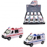 Auto ambulance met licht en geluid, 14 cm