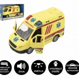 Plastic Ambulance met Geluid en Licht op Travaan 20 cm