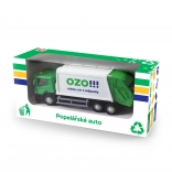 Metalen vuilniswagen met OZO-logo