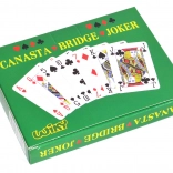 Speelkaarten voor Canasta in een papieren doosje