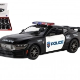 metalen automodel Ford Mustang Dark Horse Police 2024 1:38 met terugtrekmechanisme, 13 cm