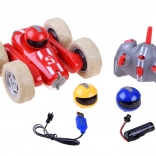 Acrobatische RC auto 360° met lichten, geluiden en verwisselbare helmen