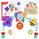 kleurrijke hangboog voor kinderwagen, wieg en autostoel voor baby’s