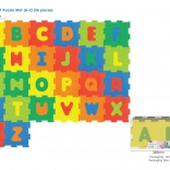 Foam-puzzel alfabet voor kinderen 10m+, 26 stukken met uitneembare letters, EVA-schuim, heldere kleuren
