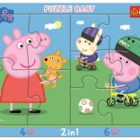 TREFL Baby puzzel Gelukkige biggetje Peppa 2v1, 10 stukken