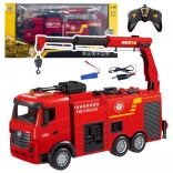 RC brandweerwagen met kraan 1:18