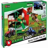 Farmland paardenstallen met tractor van Bburago