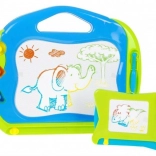 Set van 2 magnetische tekentabletten voor kinderen 3+ met ruitjes en stempels