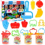 Klei-set fruit en dieren, 4 potjes