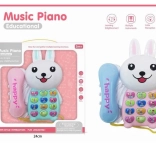 Interactieve bureautelefoon voor kinderen Konijntje met LED-lichtjes en geluiden