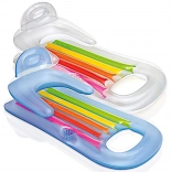 Opblaasbaar drijvend ligbed met rugleuning en bekerhouder INTEX