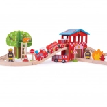 BIGJIGS RAIL houten treinbaan – brandweerkazerne