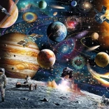 Puzzel Astronaut in de ruimte 60 stukjes