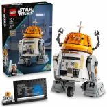 lego star wars chopper (c1-10p) – bouwbare astro-droid op display