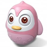 Wiebelspeeltje pinguïn roze BABY MIX