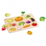 Houten Montessori-puzzel groenten CLASSIC WORLD
