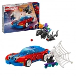 Superhelden Spider-Man en de Groene Goblin raceauto