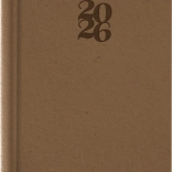 NOTIQUE dagelijkse agenda Essenza 2026, hazelnootkleur, 15 x 21 cm
