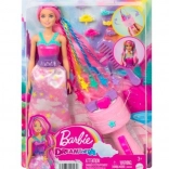 Barbie prinses met kappersapparaat voor gedraaide lokken