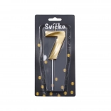 Party kaars nummer 7 goud