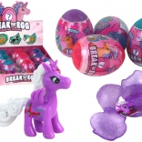 Magisch krakend ei Eenhoorn met harnas 4 kleuren 6 cm