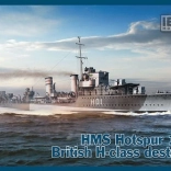 Plastic model van het schip HMS Hotspur (1941) – torpedobootjager van de H‑klasse