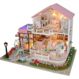 miniatuur huisje schattige villa met led-verlichting