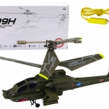 Groene militaire Apache-helikopter met afstandsbediening