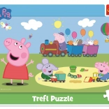 Puzzel 15 stukjes Treintje Peppa Pig