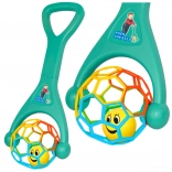Duwspeeltje met elastische bal en rammelende kraal