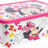 Kunststof opbergbox 13 l MINNIE met deksel
