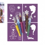 Blaasstiften met sjablonen Frozen