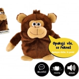 Pluchen aapje Tonička herhaalt zinnen 18 cm met geluid