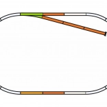 Piko railset B met doodlopend spoor en ballast H0