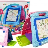 Dubbelzijdig kinderbord om te tekenen met magneet en stiften