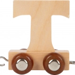 SMALL FOOT houten wagon voor treinbaan – letter T