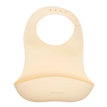 Siliconen slabbetje New Baby beige 28 cm