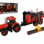 Zetor tractor met aanhanger en laadarm