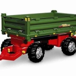 Groene tweewielige driezijdige kiptipper voor traptractoren Rolly Toys