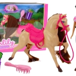 Speelset met pop Anlily Jockey en paard