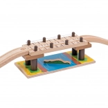 houten safaribrug met krokodil Bigjigs Rail