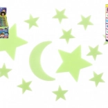 Lichtgevende sterren en maan voor aan de muur – decoratie voor de kinderkamer