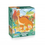 Puzzel met dinosaurussen 48 stukjes 60 × 44 cm