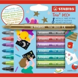 STABILO Trio Deco set van 8 metallic stiften