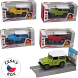 Auto Jeep van metaal met terugtrekmotor