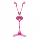 PLEJO Standaard met twee microfoons roze