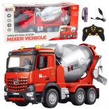 Op afstand bestuurbare bouwmixer RC 2.4G 9CH rood