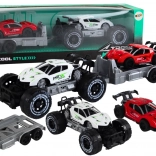 Offroad-auto met aanhanger en sportauto set